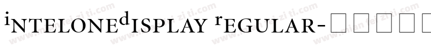 InteloneDisplay Regular字体转换